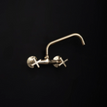 Two-Handle Wall-Mounted Kitchen Faucet – Solid Brass