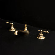 Short-Spout Deck-Mount Bathroom Faucet – Solid Brass