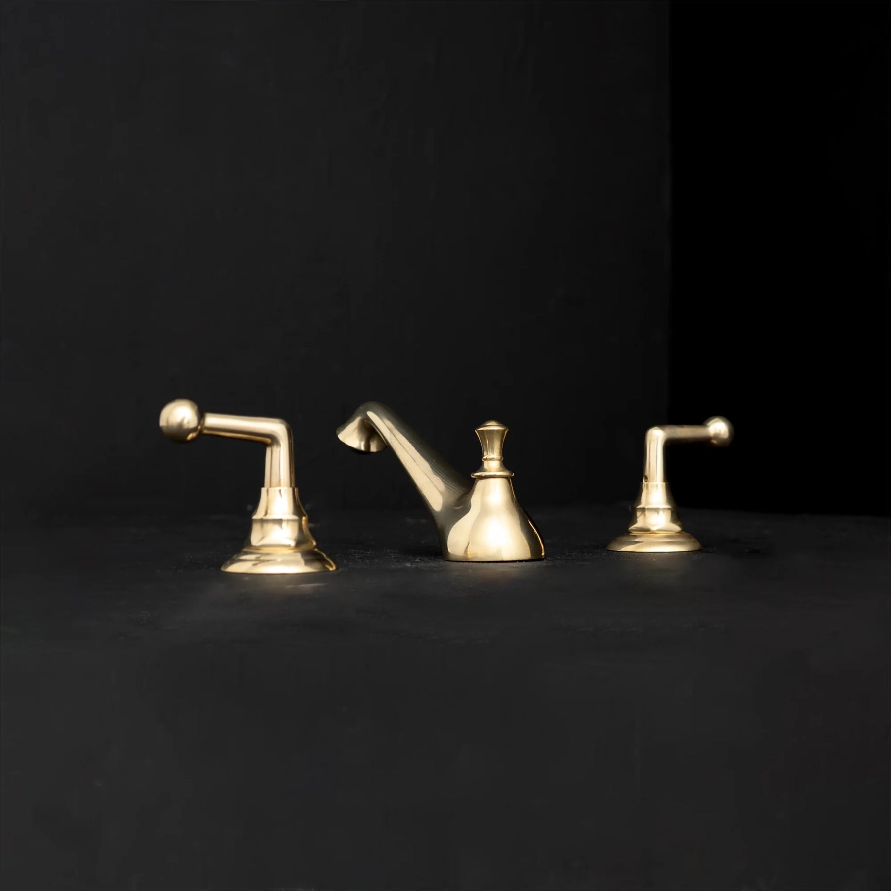 Artisan Brass Deck-Mount Faucet – Hand-Worked Finish