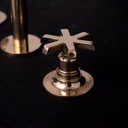 3-Hole Deck-Mounted Bathroom Faucet – Cross Handles