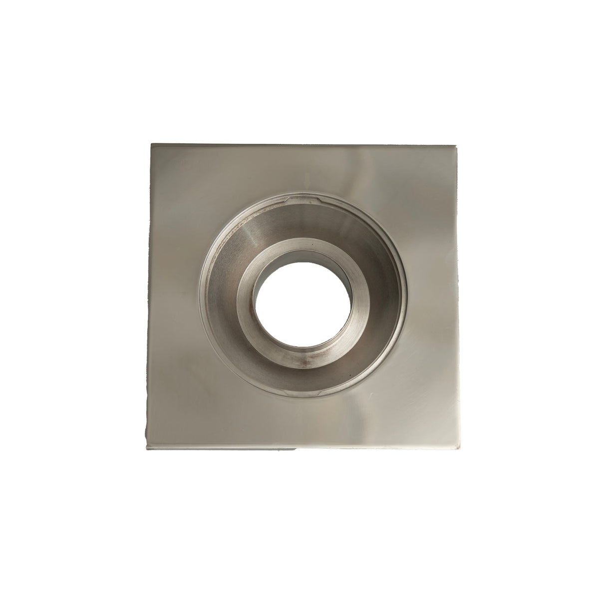 Polished Nickel Floor Drain – Solid Brass Cover – installed floor drain detail