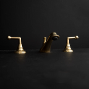 Artisan Brass Deck-Mount Faucet – Hand-Worked Finish