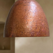 Hammered Copper Dome Pendant – Rustic Farmhouse Fixture