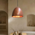 Hammered Copper Dome Pendant – Rustic Farmhouse Fixture