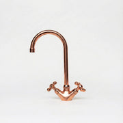 Copper Gooseneck Faucet – Solid Copper Deck-Mount