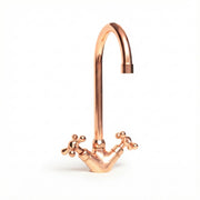 Copper Gooseneck Faucet – Solid Copper Deck-Mount