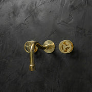 Solid Brass Cobra Wall-Mount Faucet – Classic Curve
