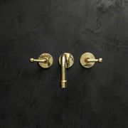 Handcrafted Brass Cobra Wall-Mount Faucet – Curved Spout