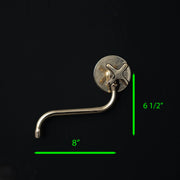Unlacquered Brass Pot Filler – Downward-Angle Spout