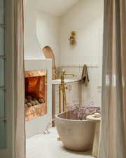 Unlacquered Brass Freestanding Tub Faucet – Clawfoot Style