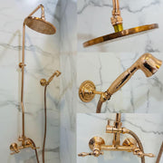 Handmade Copper Shower System – Luxury Rainfall Fixture