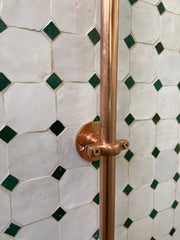 Unlacquered Copper Outdoor Shower – Handmade Showerhead