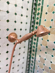 Unlacquered Copper Outdoor Shower – Handmade Showerhead