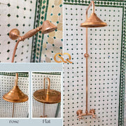 Unlacquered Copper Outdoor Shower – Handmade Showerhead