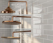 Unlacquered Copper Outdoor Rain Shower – Multi-Finish System