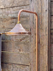 Copper & Brass Outdoor Rain Shower – Wall-Mounted System