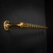 Unlacquered Brass Towel Bar – Solid Brass Rosettes
