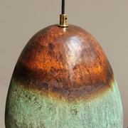 Verdigris Copper Bell Pendant – Green Patina Fixture