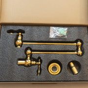 Unlacquered Brass Pot Filler – Lever Handle, Swing Arm