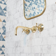 Antique Brass Wall-Mounted Faucet – Snake Spout Design