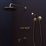 Handcrafted Solid Brass Rain Shower System with Handheld – Bali