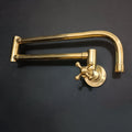 Unlacquered Brass Wall-Mount Pot Filler – Pivot Arm