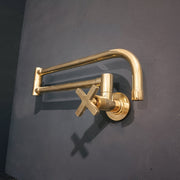 Unlacquered Brass Wall-Mount Pot Filler – Pivot Arm