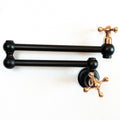 Unlacquered Brass Pot Filler Faucet – Dual-Joint Wall Mount