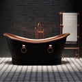 Black Copper Freestanding Soaking Tub – Handcrafted