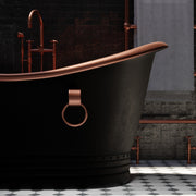 Black Copper Freestanding Soaking Tub – Handcrafted