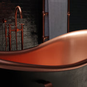 Black Copper Freestanding Soaking Tub – Handcrafted