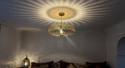 Brass Teardrop Pendant Light – Pierced Ceiling Lamp