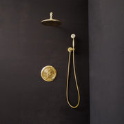 Unlacquered Brass Thermostatic Shower System – Configurable Outlets