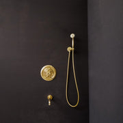 Unlacquered Brass Thermostatic Shower System – Configurable Outlets