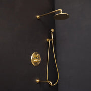 Unlacquered Brass Thermostatic Shower System – Configurable Outlets