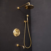 Unlacquered Brass Thermostatic Shower System – Configurable Outlets