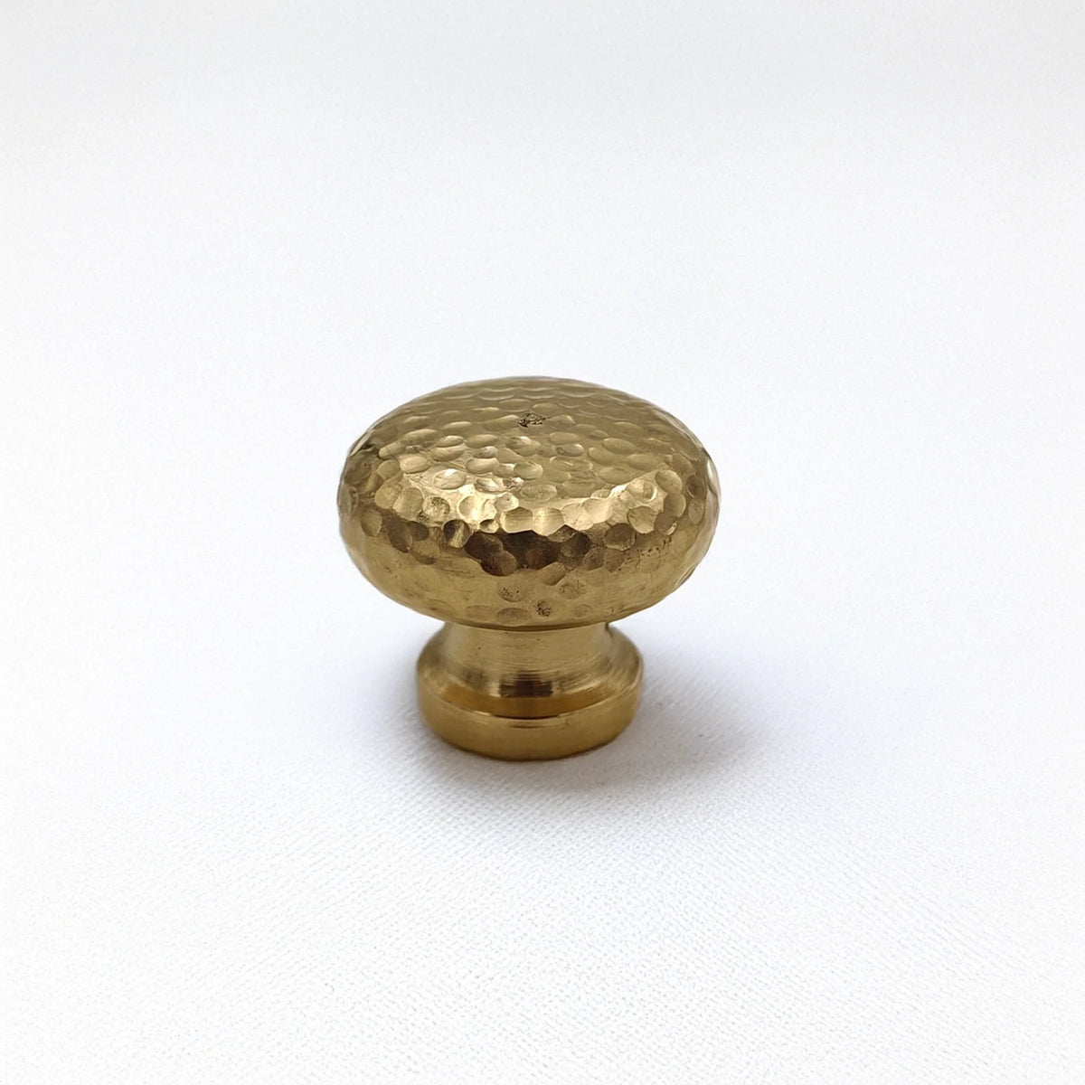 Hammered Unlacquered Brass Cabinet Knobs – detail of hammered finish