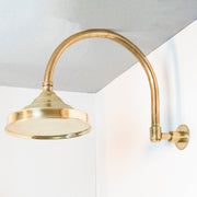 Unlacquered Brass Rainfall Shower System – Arch Design
