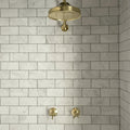 Unlacquered Brass Rainfall Shower System – Arch Design