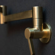 Unlacquered Brass Wall-Mounted Pot Filler – Swing Arm Kitchen Faucet