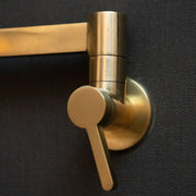 Unlacquered Brass Wall-Mounted Pot Filler – Swing Arm Kitchen Faucet