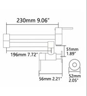Unlacquered Brass Wall-Mounted Pot Filler – Swing Arm Kitchen Faucet