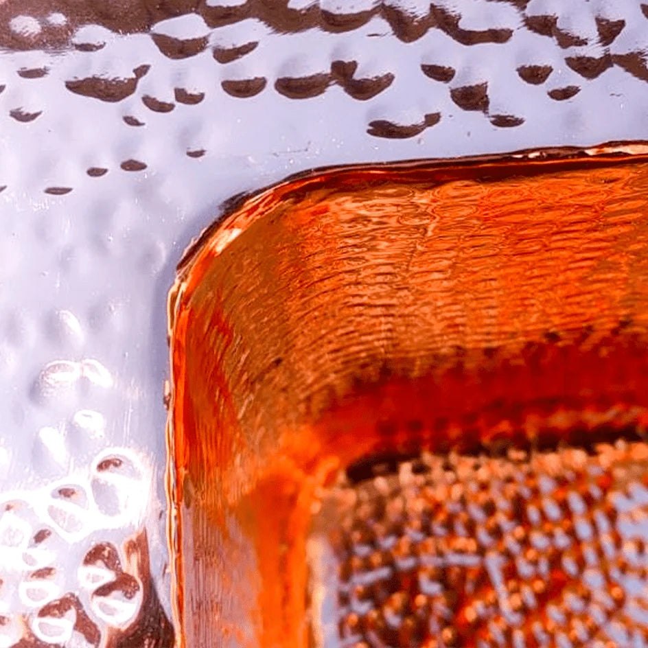 Hammered Copper Kitchen Island Sink - close-up detail