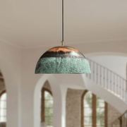Green Patina Oxidized Copper Dome Pendant – Kitchen Fixture