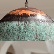 Green Patina Oxidized Copper Dome Pendant – Kitchen Fixture