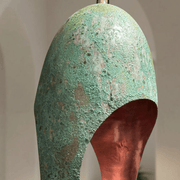 Green Patina Copper Pendant – Cutout Dome Ceiling Light