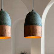 Green Patina Copper Pendant – Vintage Dining & Bar Light