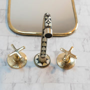 Handcrafted Brass Wall-Mounted Faucet – Cobra Wood Handle