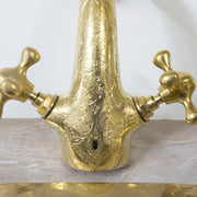 Unlacquered Brass Single-Hole Bathroom Vanity Faucet