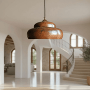 Hammered Solid Copper Dome Pendant – Rustic Farmhouse Fixture